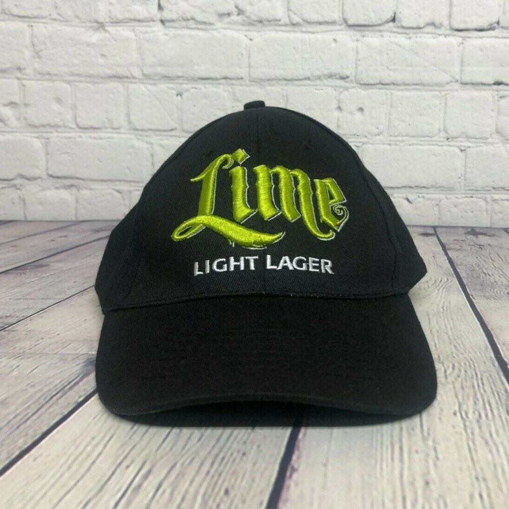 Big Rock Brewery Lime Light Lager Baseball Hat Beer Embroidered Black Strap Back